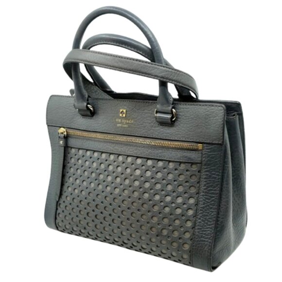 KATE SPADE~Perry Lane Romy~LEATHER SATCHEL 3 COMPARTMENT CROSSBODY BAG - Picture 3 of 6